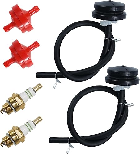 GELASKA Paquete de 2 bombillas de cebador 66-7460 con Toro 44-2750, filtro de combustible 298090s 801254 bujía que reemplaza a Toro 44-3100, 667460