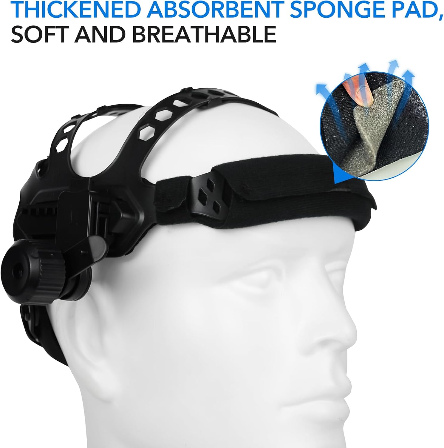 TRQWH Welding Helmet Headgear - Welding Hood Headgear Replacement Head Gear Welding Helmet Accessories with Sweatband for Round Hole Helmet (Round Hole)