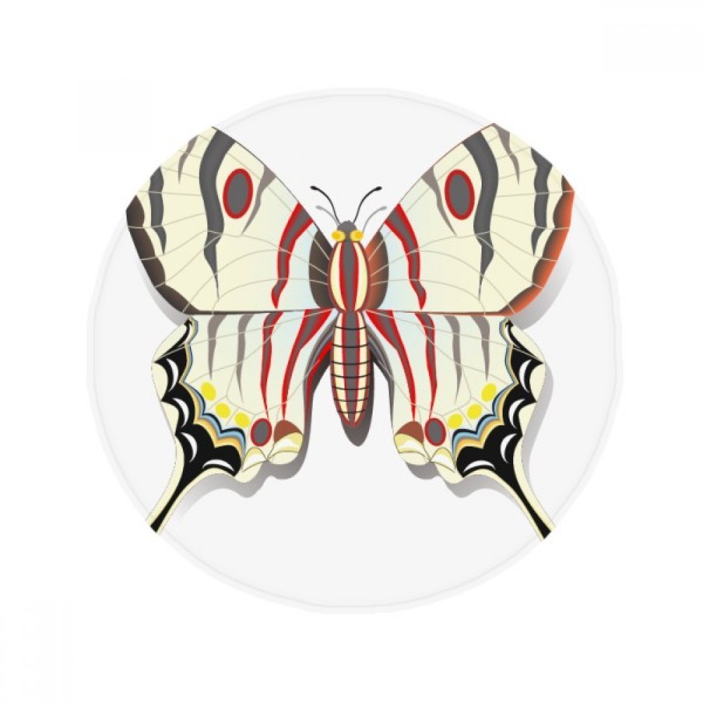 Tapis de compagnie rond papillon multicolore 50x50cm pour salon et cuisine