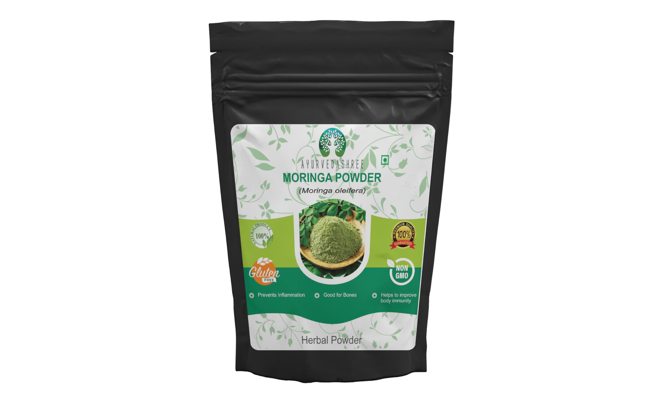 Moringa Leaf Powder 50 Gm I Moringa Olifera Powder I Lab Tested for Purity I Non GMO I GMP Certified I Vegan