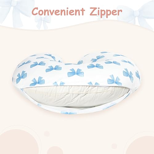 Miniatura 4 de Hooyax Juego de 2 fundas de almohada de lactancia, ultra suaves y elásticas, adorable funda para almohada de alimentación infantil, ajuste perfecto