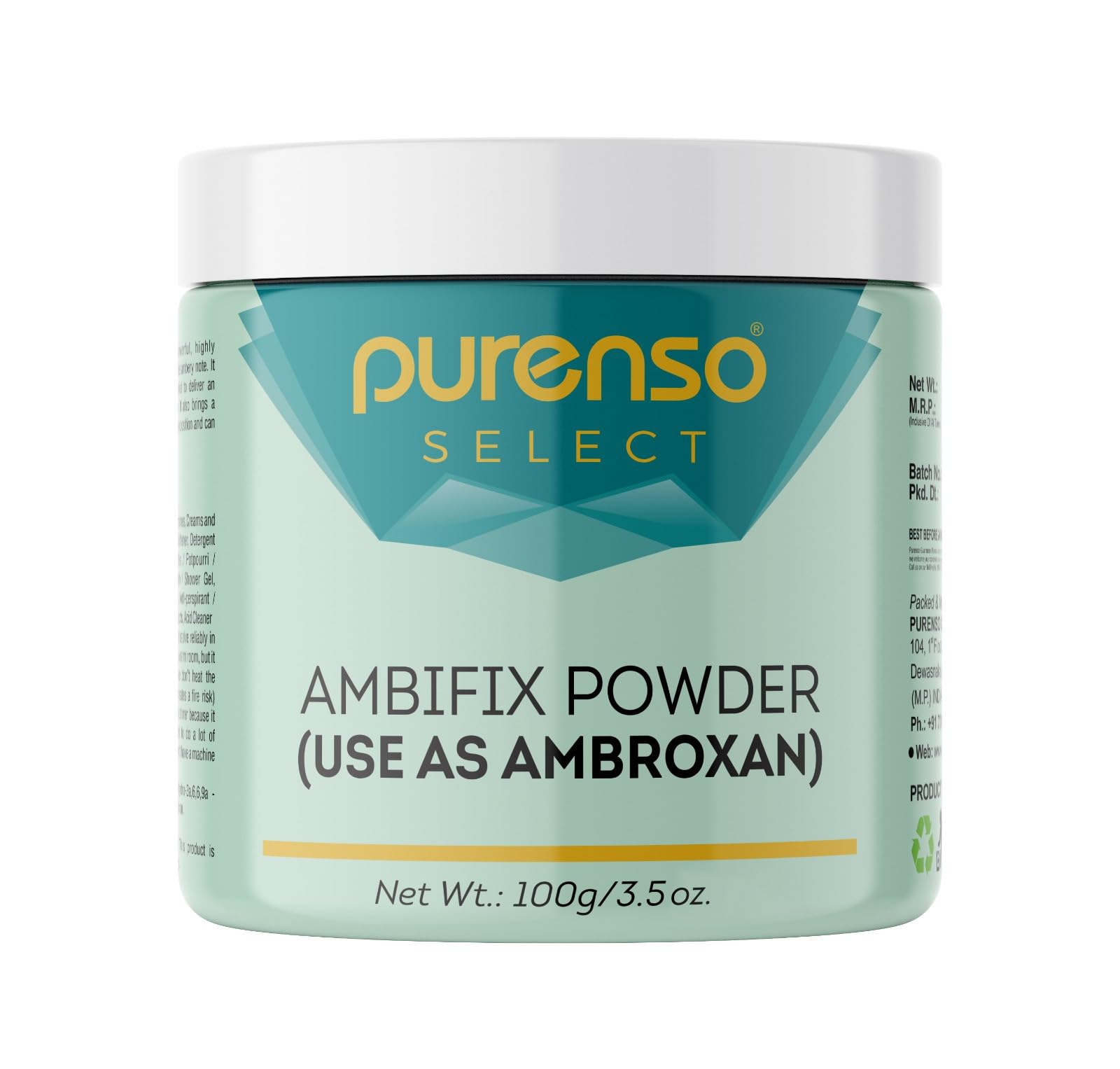 Purenso Select - Ambifix Powder (Use as Ambroxan) 100g-image-7