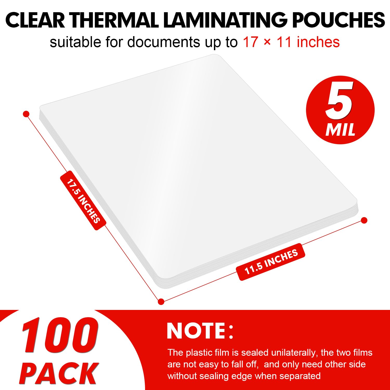 RAZCC Laminating Sheets - 500 Pack -2