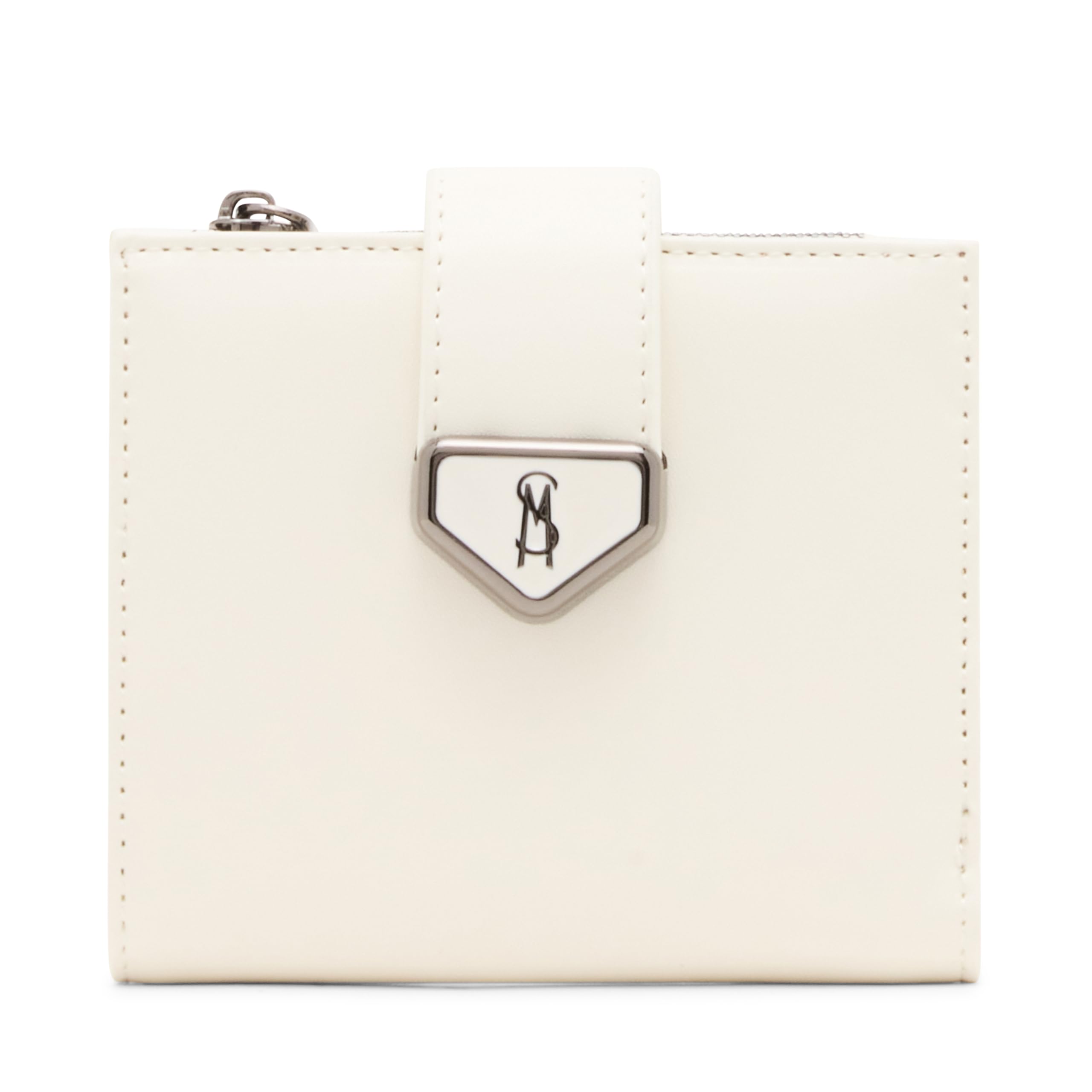 Steve Madden Women's Jem-b Bifold Wallet, White, One Size, Jem-b Bifold Wallet