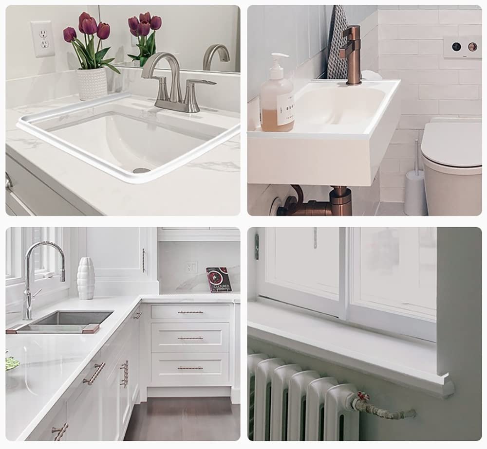 39 InShower Ber Strip Waterof Seal 8m314 InAntiWater Lima de color blanco Retent Solut para baño tect