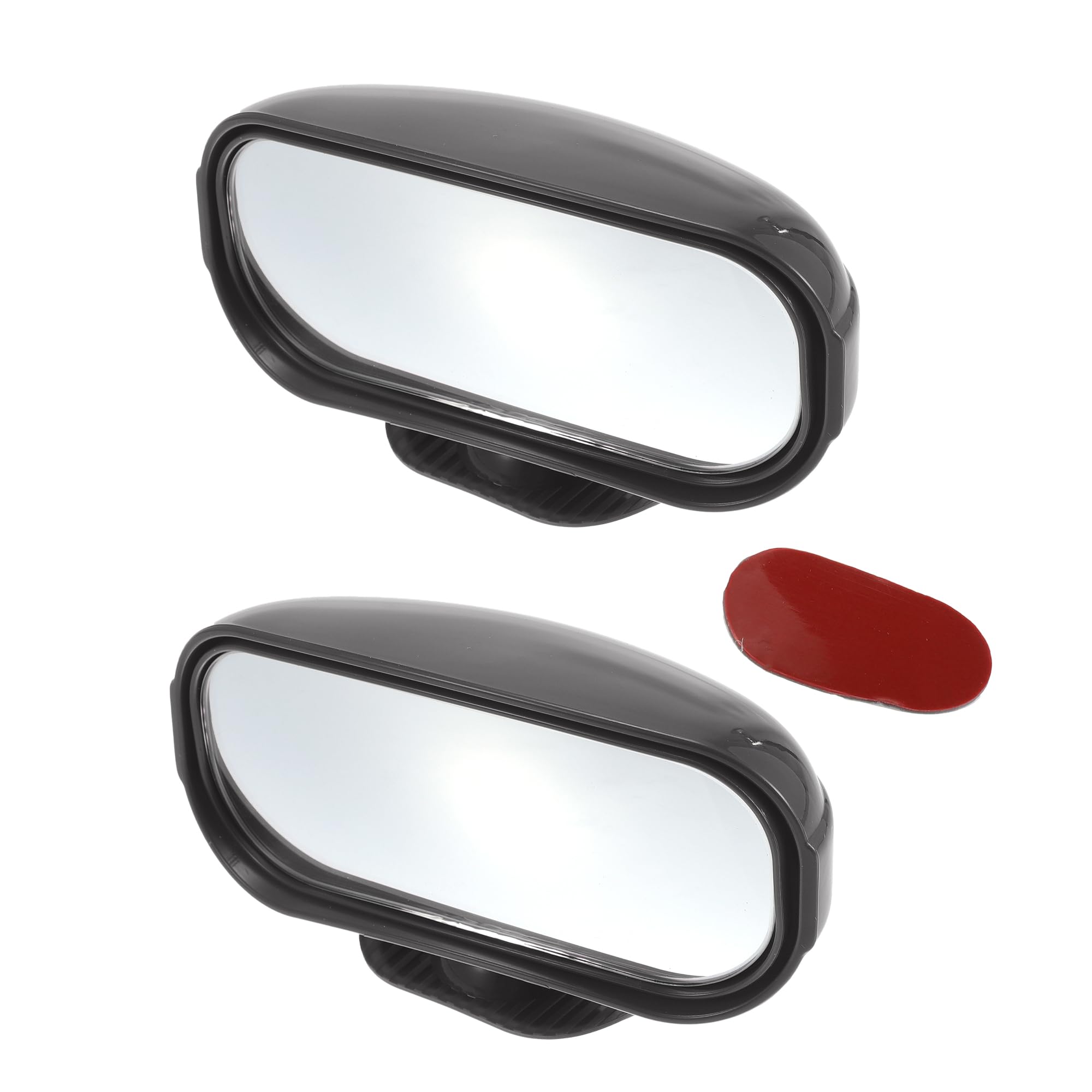 1 Paire Miroir d'angle Mort pour Rétroviseur de Voiture Universels Réglables Abs Noir