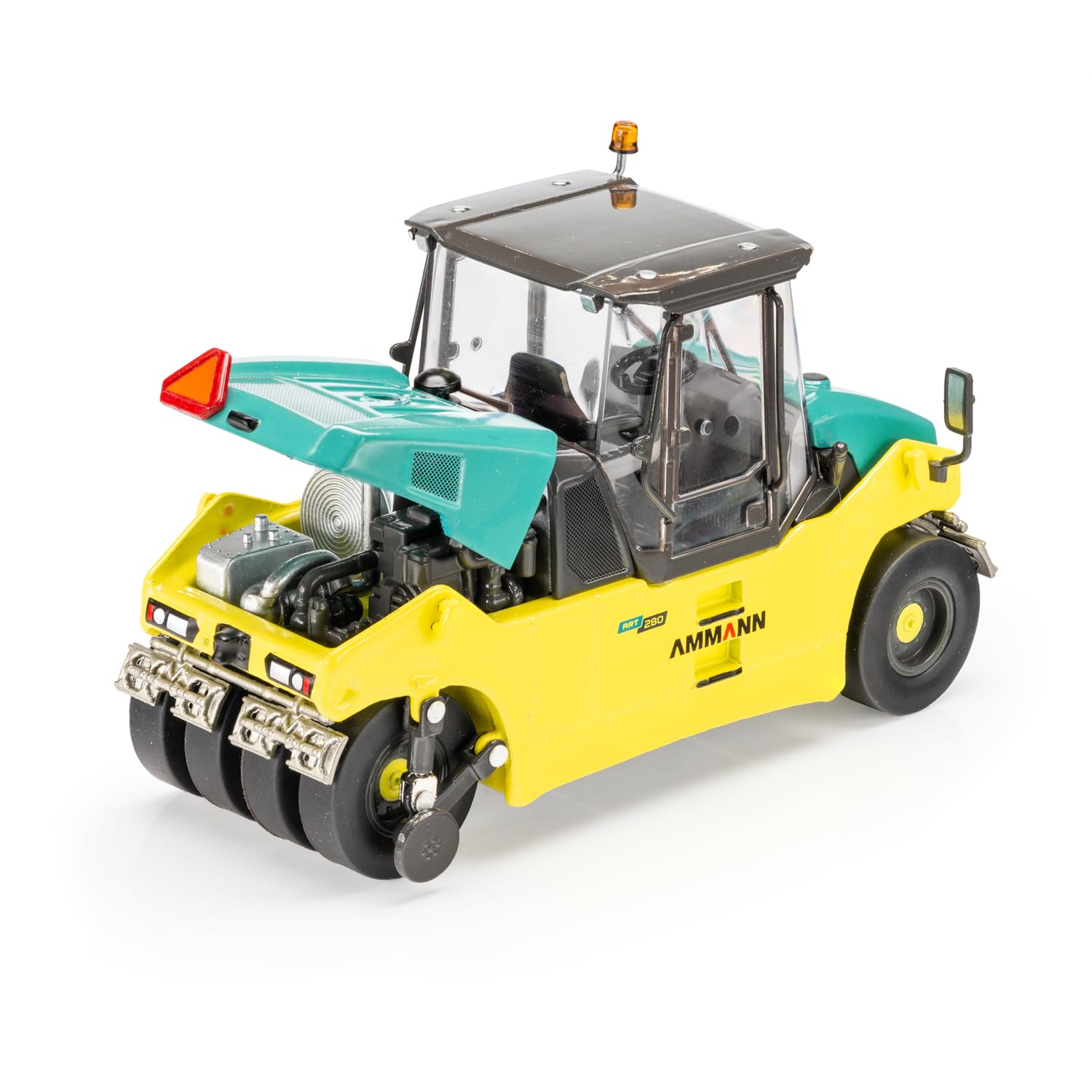 USK Scalemodel 31016 - Rodillo con Ruedas de Goma Ammann ART280, Escala 1:50, a Partir de 14 años