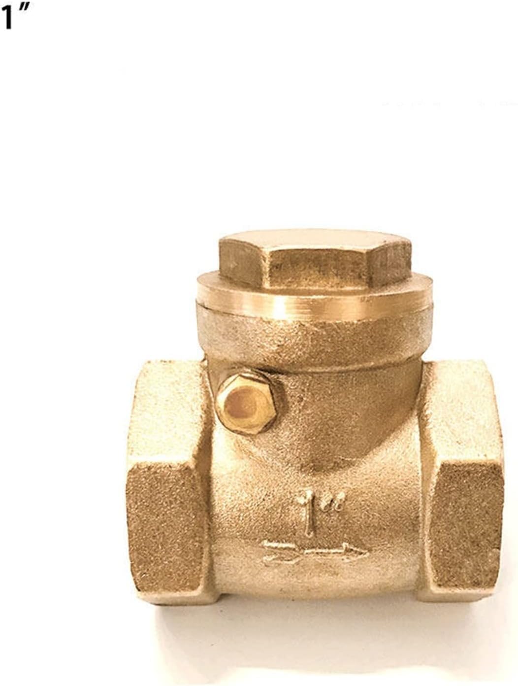 Valvola 1/2" 3/4" 1" 2" Valvola di Non Ritorno con Bocca in Filo di Ottone Orizzontale Valvola di ritegno con Filettatura Femmina in Ottone(0.75 inch)