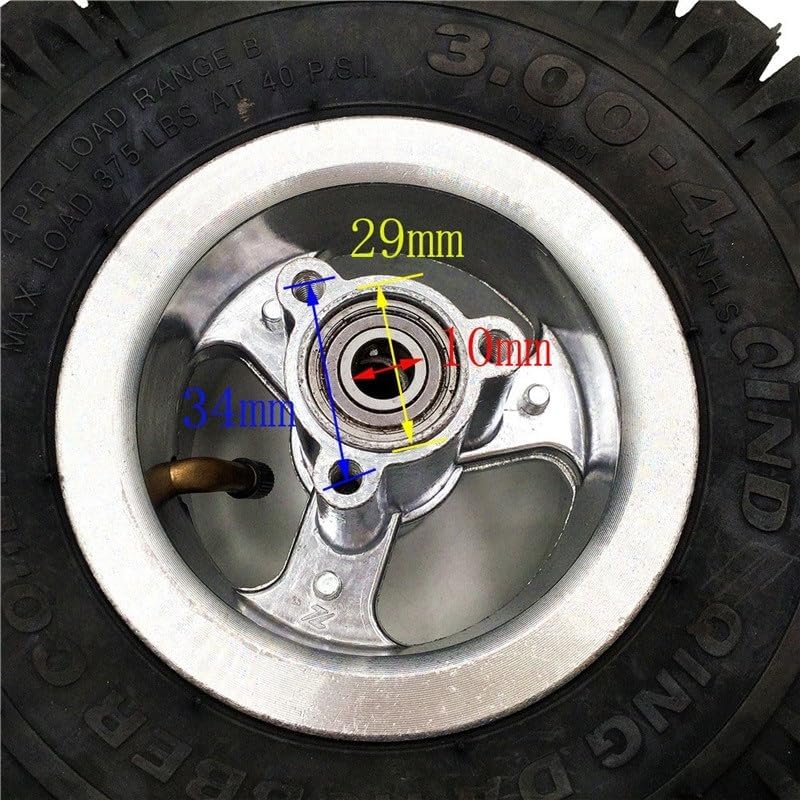 Suitable for 3.00-4 Electric Scooter Front Wheel with tyre Alloy Rim hub and inner tube wheels Gas scooter bike motorcycle(Rear Rims only A)