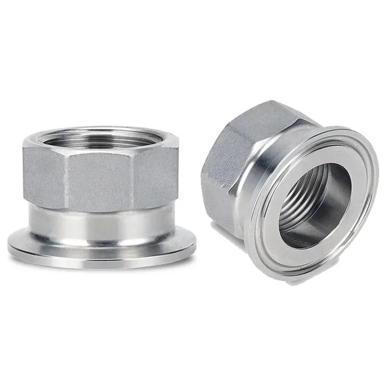 Pieza hembra de abrazadera triple de 1-1/4 pulgadas en acero inoxidable 316 hexagonal