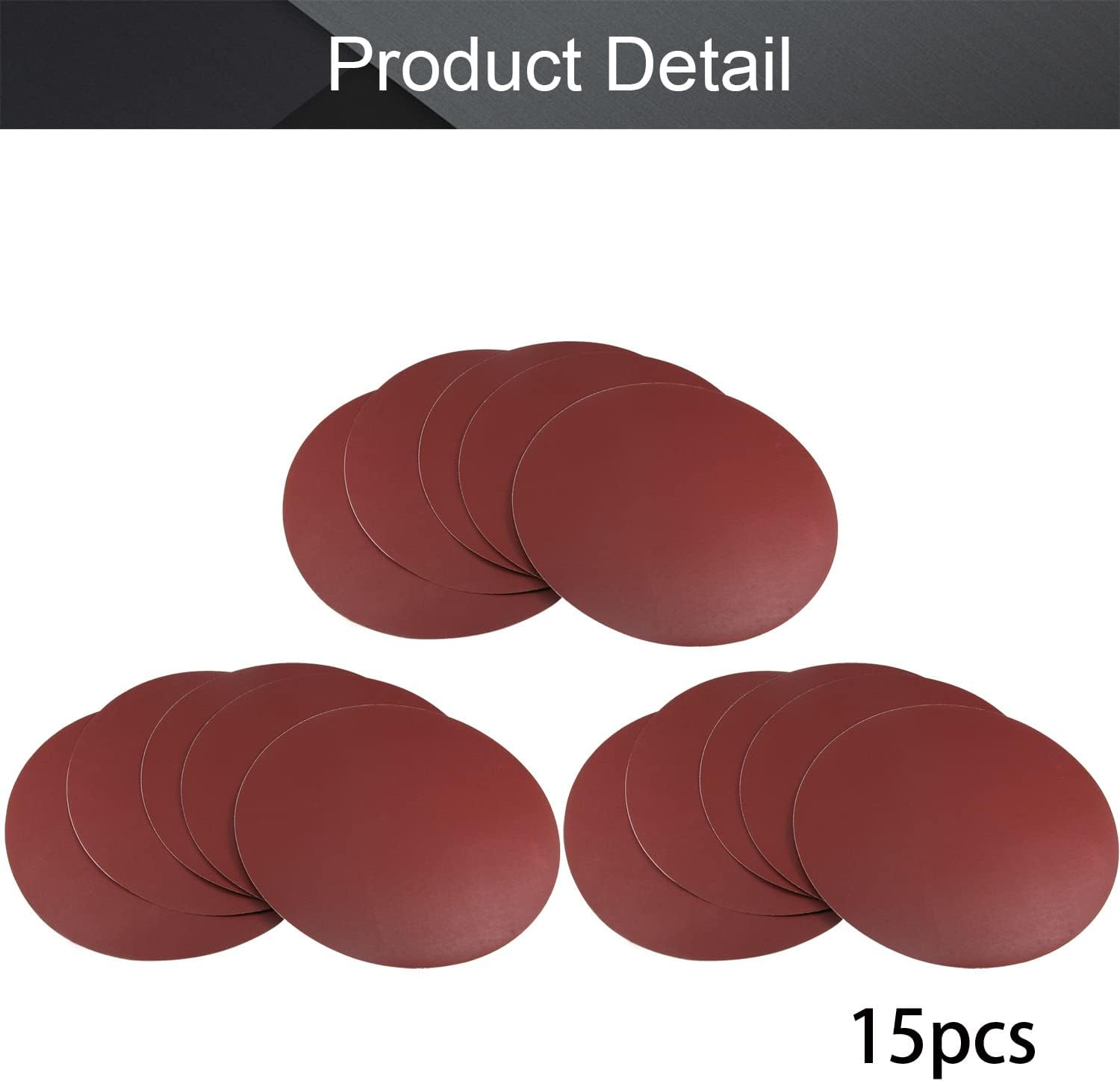 Utoolmart PSA Sanding Discs, 9-inch Self Stick Adhesive Back Sandpaper, 800 Grits No-Hole Aluminum Oxide Sanding Paper, for Random Orbital Sander, Wood, Metal Polishing, 15 Pcs