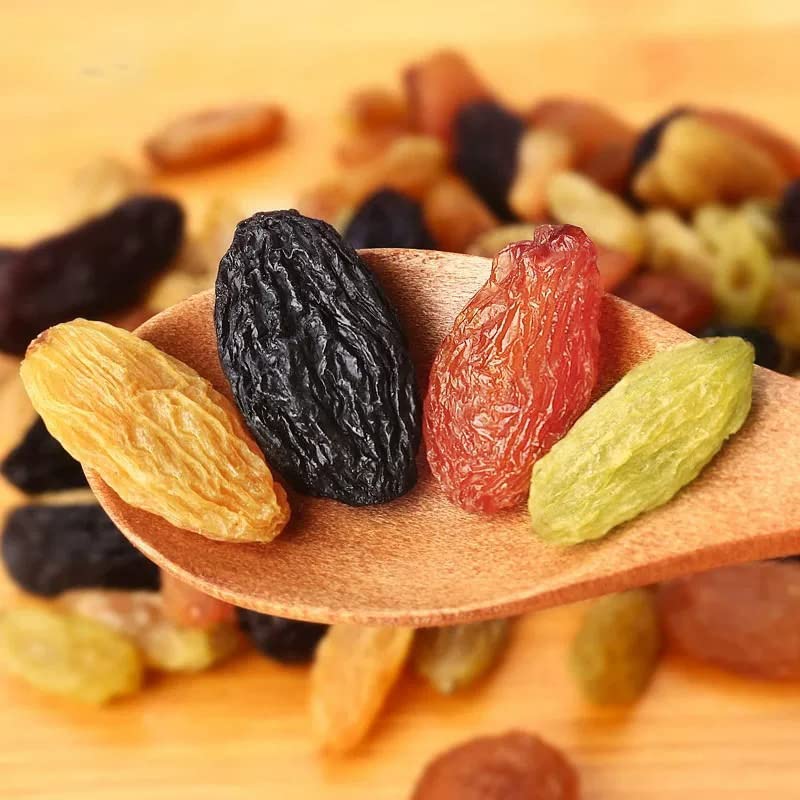 Miniatura 8 de Sin semillas Medley Pasas de frutas secas pasas doradas pasas a granel Pasas de tres colores, ingredientes de té con leche de pasas, aperitivos
