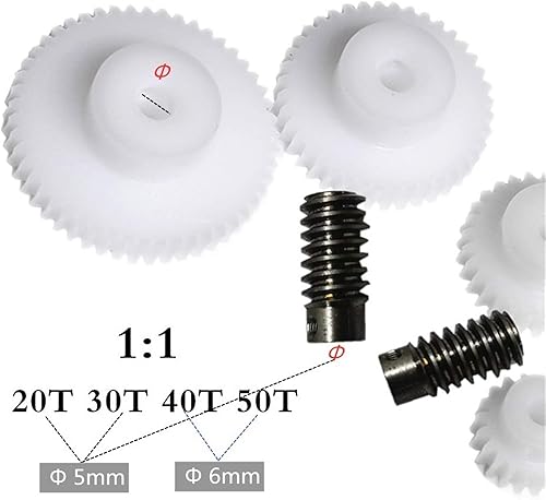 Miniatura 2 de SUOFEILAIMU-PHONE CASE Industria 0.8M 1:1 Juego de engranajes helicoidales de precisión estándar POM 20/30/40/50 piezas de herramienta de turbina de