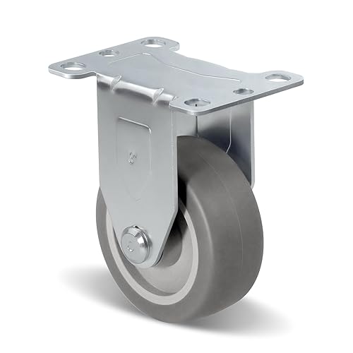 Miniatura 47 de Ruedas giratorias de 3.5 pulgadas, ruedas giratorias resistentes con freno, capacidad de carga de 1000 libras en total (2 frenos y 2 giratorios)