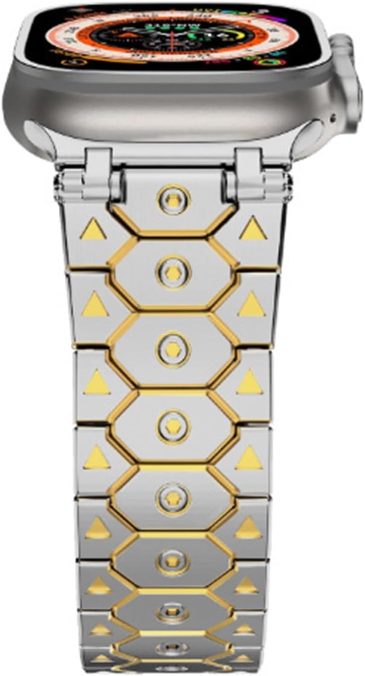 Titan Stainless Steel Metal Steel watchbands For Apple Watch Band Ultra 2 49mm 46mm 45mm 44mm Strap Series 10 9 8 7 6 5 4 3 2 1 SE With Metal Connector