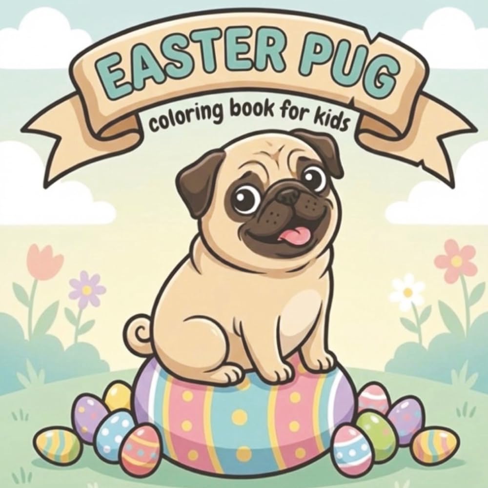 Easter Pug Coloring Book: Egg-citing Pug Adventures: A Giant Candy World Coloring Journey for Kids & Dog Lovers (The Chubby Pug Adventures Coloring Series)