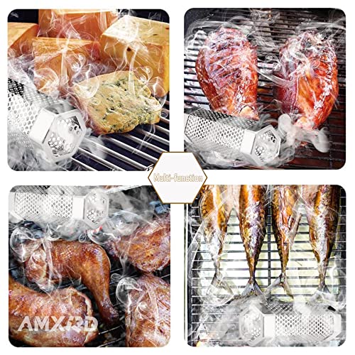 Amxrd Smoke Tube, Premium 6 Inch 304 Stainless Steel Bbq Wood Pellet Smoker Tube For All Grills Or Smoker, Dishwasher Safe #TOP6