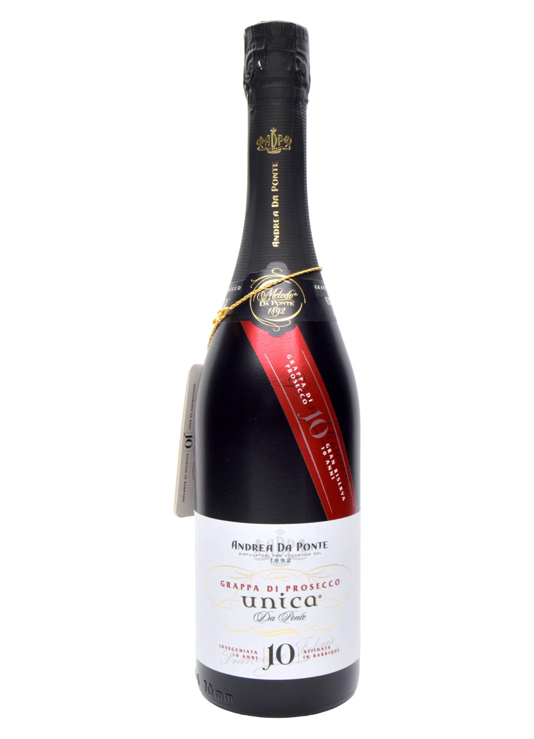 Andrea Da Ponte Grappa di Prosecco Unica 10 anni mit Geschenkverpackung (1 x 0.7 l)