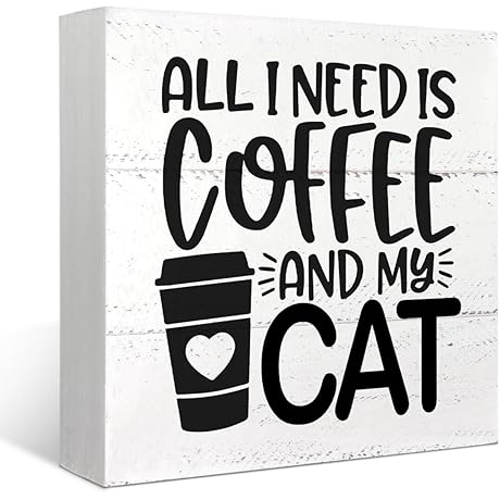 Adorable Cat Coffee Sign: A Purr-fect Addition to Your Coffee Corner