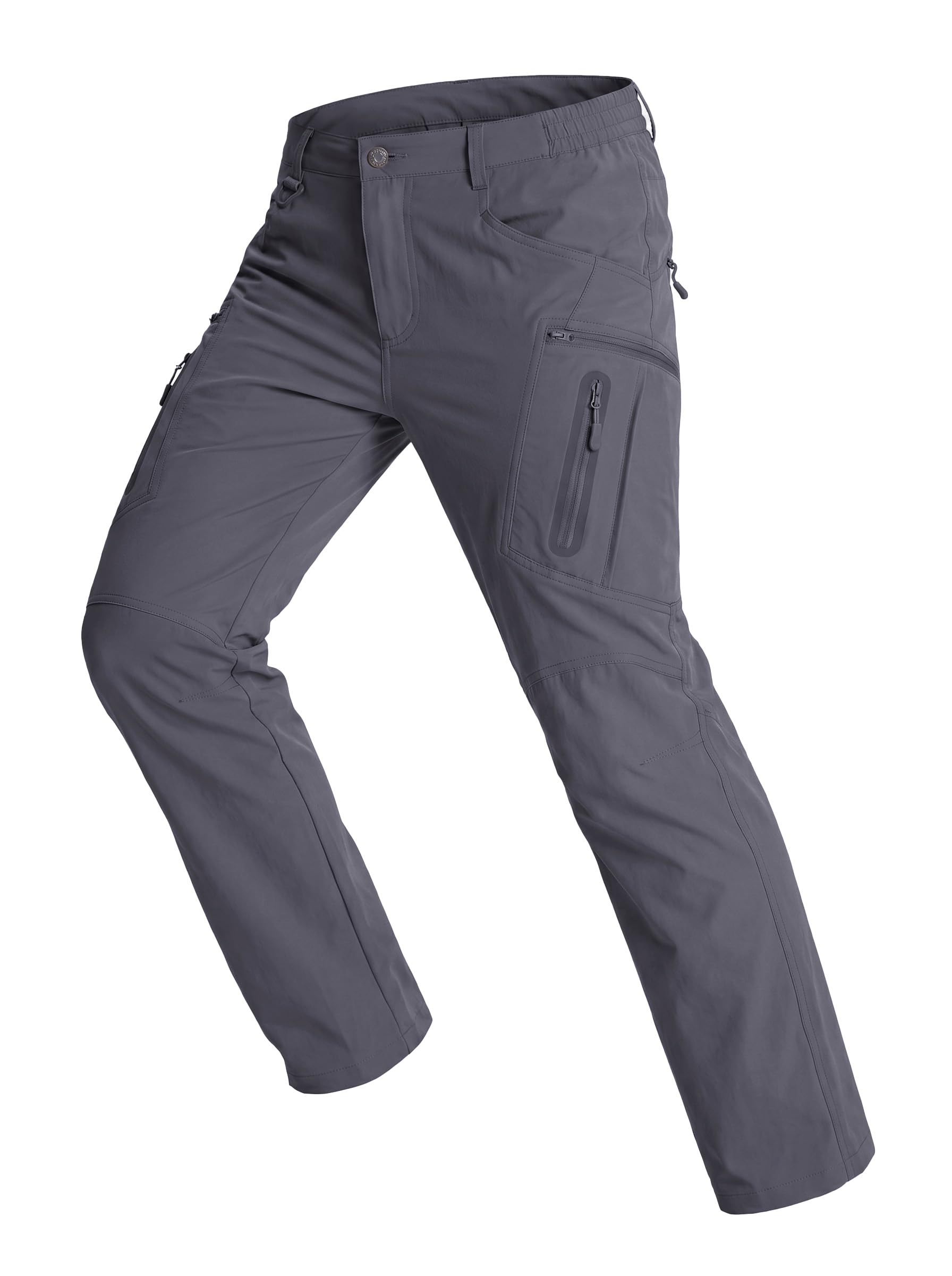 TACVASEN Wanderhose Herren Leichte Cargohose Outdoorhose Multi Taschen | Ripstop,Schnelltrocknend,Atmungsaktiv,Stretch,Wasserabweisend,Regenhose,Tactical,Militär,Wandern,Outdoor,Ganzjahreshose