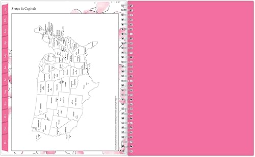 Miniatura 9 de Blue Sky Agenda semanal y mensual 2024, enero a diciembre, 8.5 x 11 pulgadas, cubierta de bolsillo transparente, encuadernada con alambre, orquídea