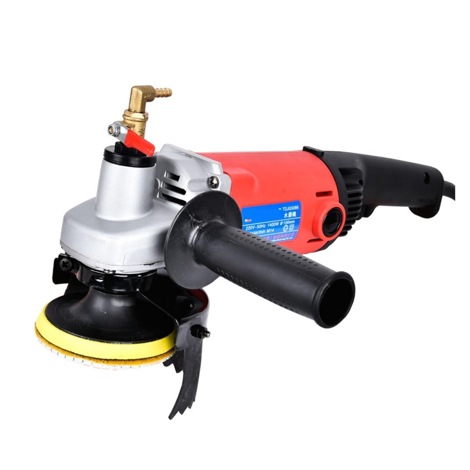 Sdgbcxd Red Stone Polishing Machine, 1400W 4" Electric Stone Hand Wet Polisher Grinder Variable Speed Water Mill For Polishing Marble, Granite(Type2)