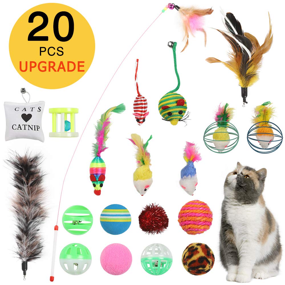 Interactive Cat Toys Roller, Spring Cat Toys with Catnip, Kitten Tracks, Pet Toy with Moving