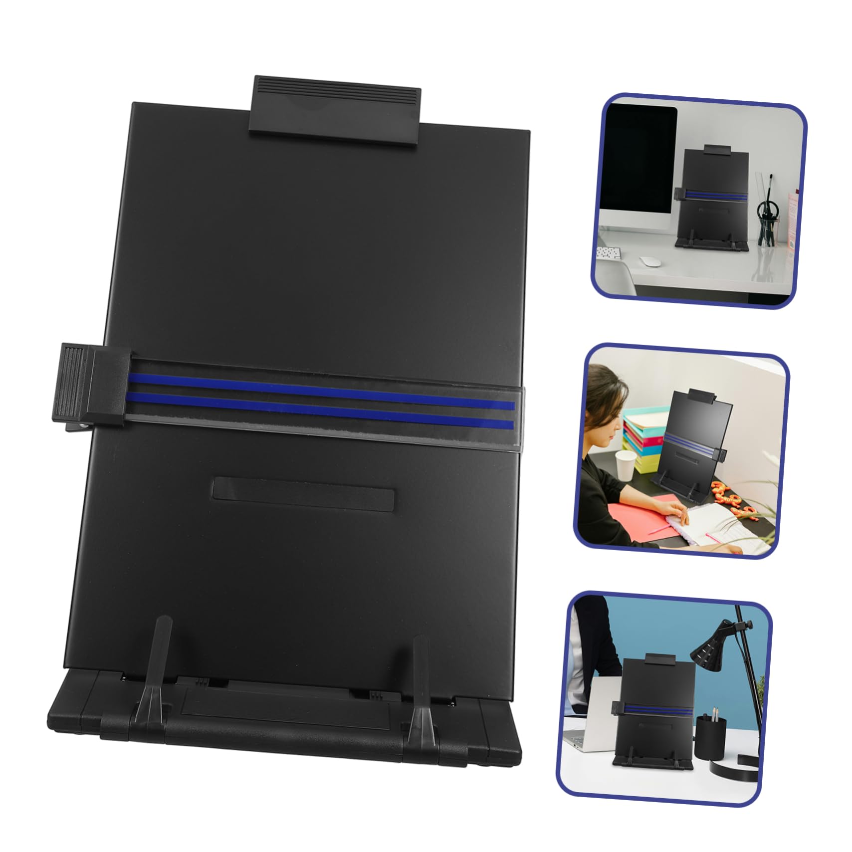 Tofficu Leggio Plastica Supporto per Documenti da Scrivania Portacarta per Ufficio Leggio Regolabile per Letture Supporto per Libri e Riviste