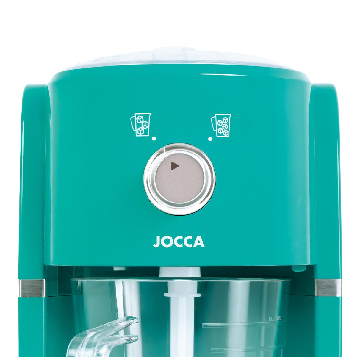 Jocca - Macchina per Fare Granite elettrica | Lame in Acciaio Inossidabile | capacità 1,1 L | Facile da Pulire | Colore Turchese | Becco e Miscela Ghiaccio