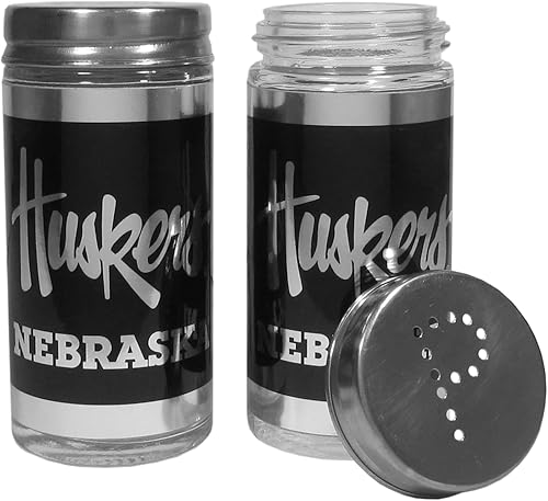 Siskiyou Sports NCAA Nebraska Cornhuskers - Salero y pimentero negro Nebraska Cornhuskers, talla única, color negro