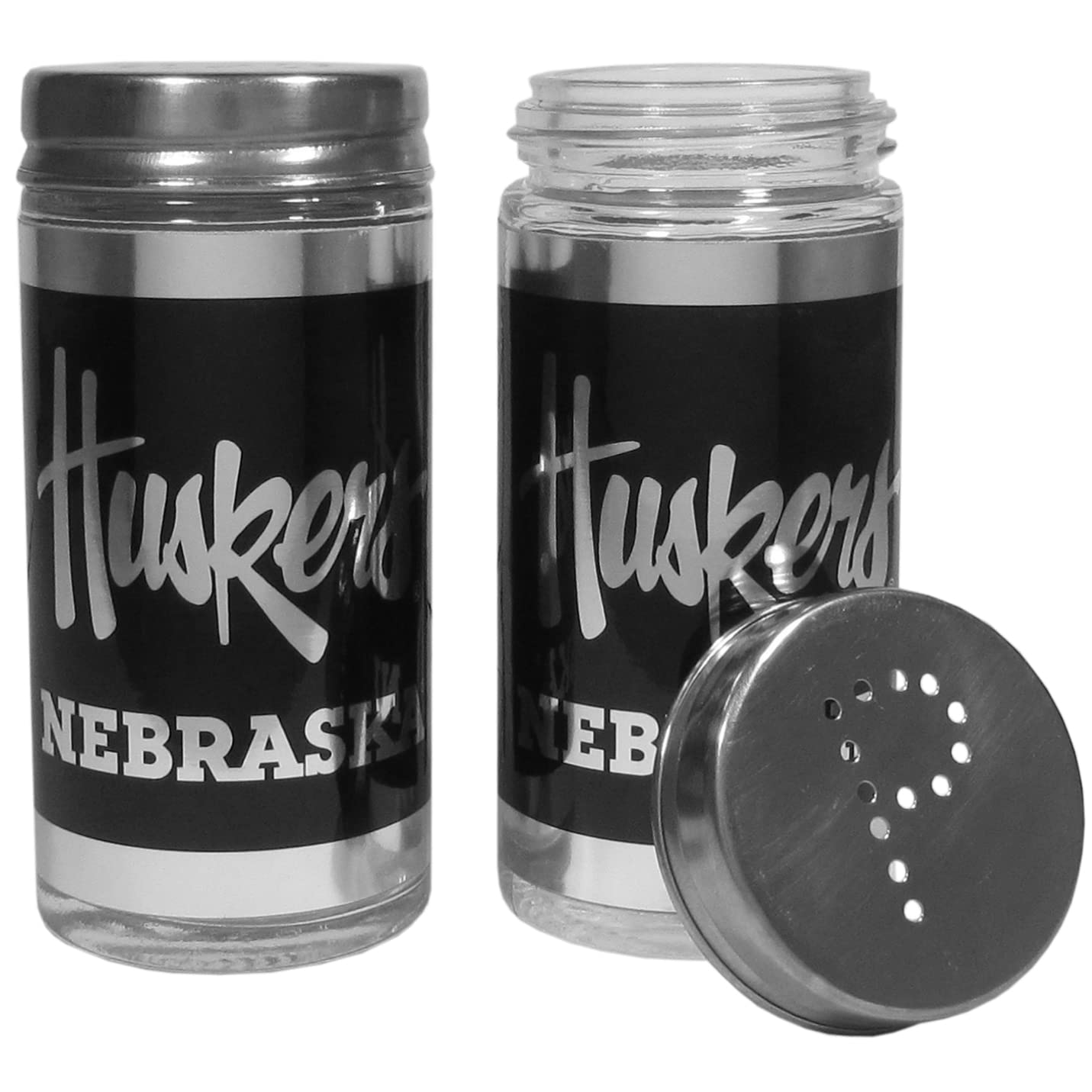 Siskiyou Sports NCAA Nebraska Cornhuskers Black Salt & Pepper Shaker Nebraska Cornhuskers, One Size, Black