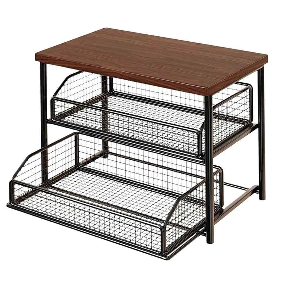 Hndhbfgrt With Drawer Standing Shelf with Drawer for Fruits Vegetables Microwave Oven Pots Dishes Spices Organizer Pots Dishes Spices Organizer