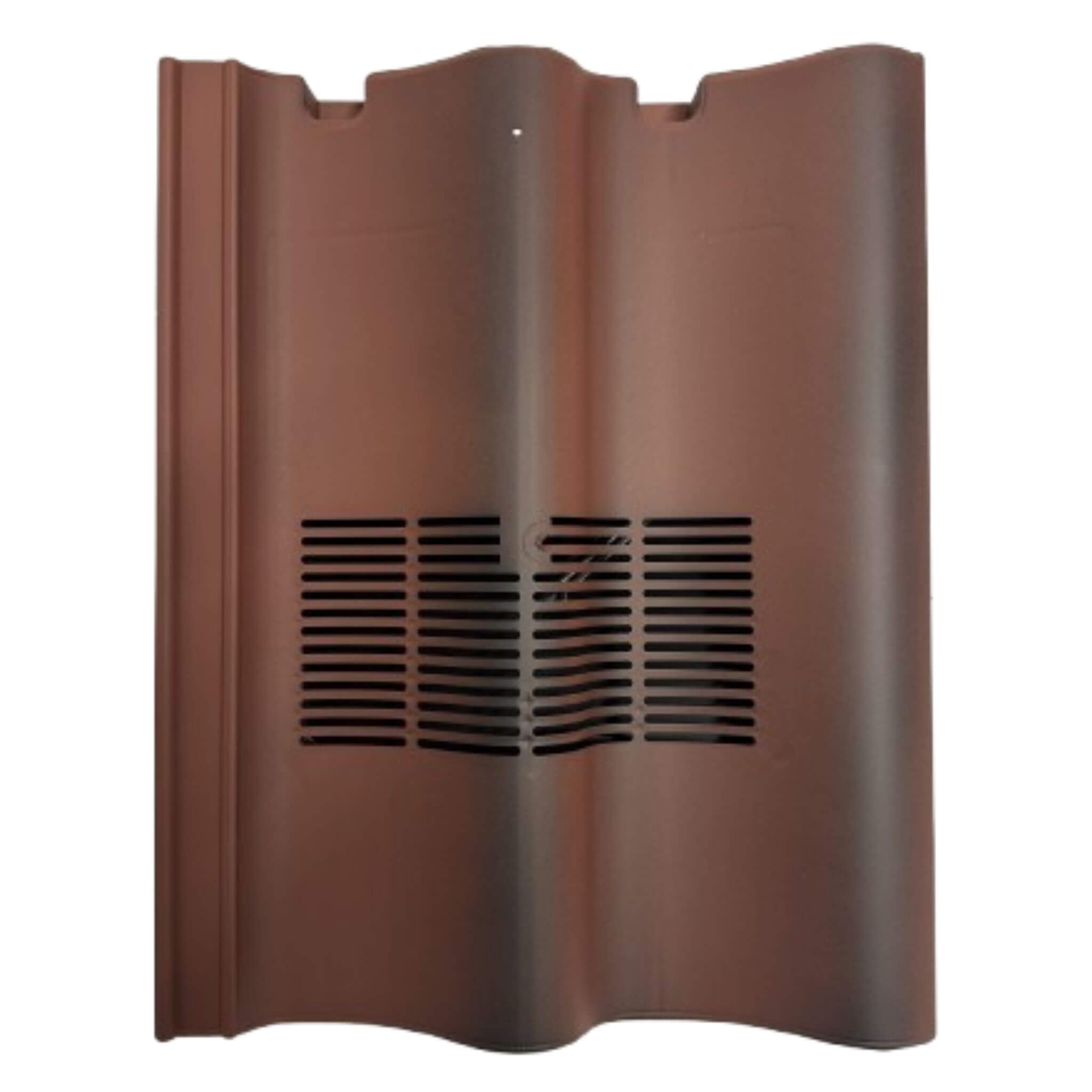 Roof Tile Vent with Flexi Pipe Adaptor for Marley Mendip, Redland Grovebury or Sandtoft Double Pantile (Old English Dark Red)