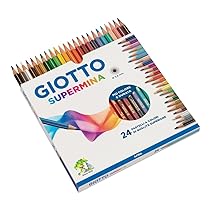 GIOTTO Supermina – Astuccio da 24 Matite a Pastello Colorate, 3.8mm