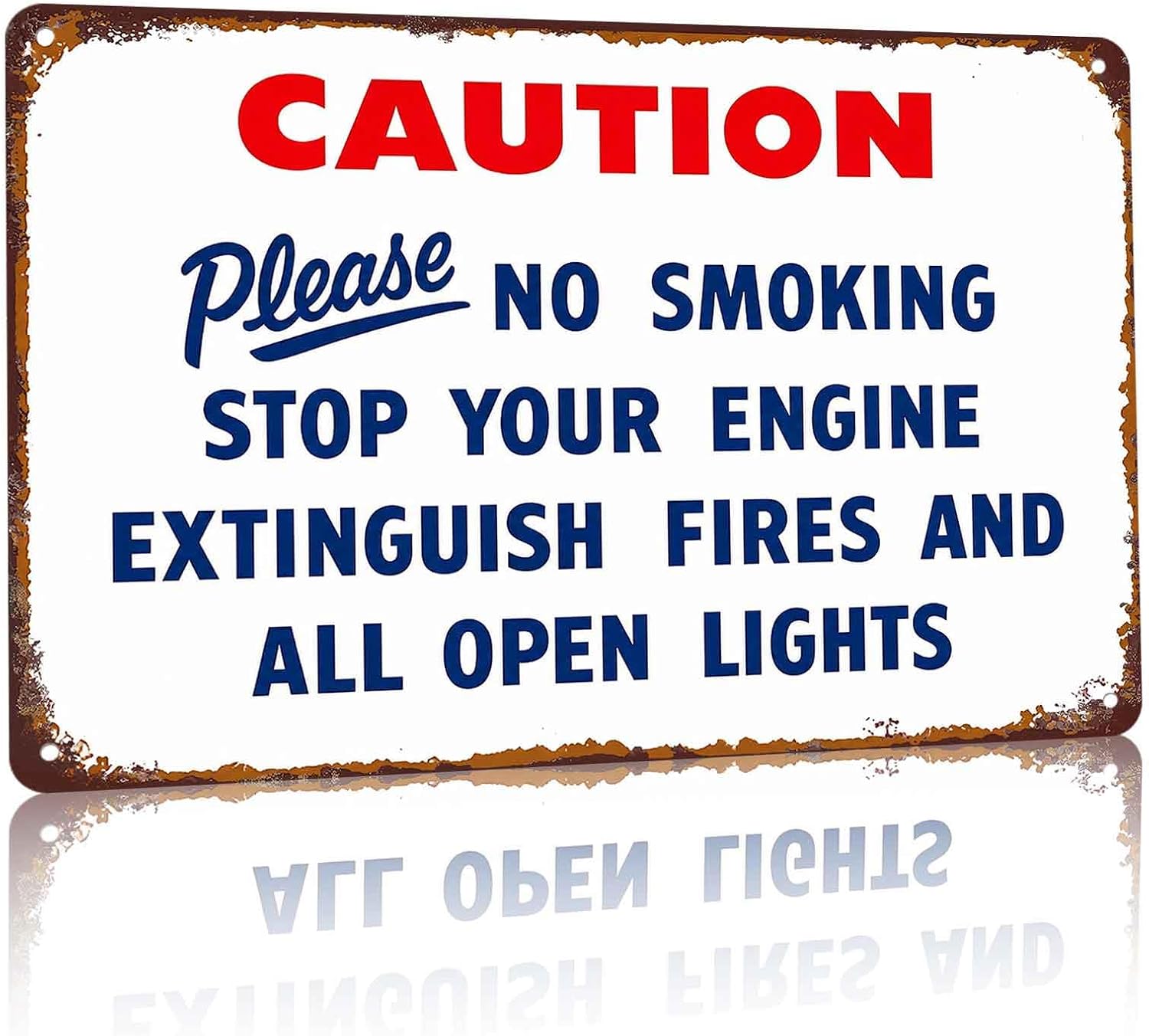 Fire Safety Caution Notice Metal Sign Warning Wall Decor 8 x 12 Inch