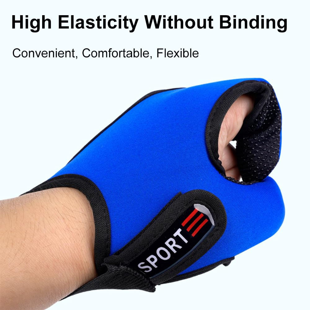 TopHomer 2 guantes de pesca antideslizantes de neopreno, unisex, protector de dedos profesional para deportes al aire libre, suministros de pesca, control de línea de fundición, izquierda y derecha