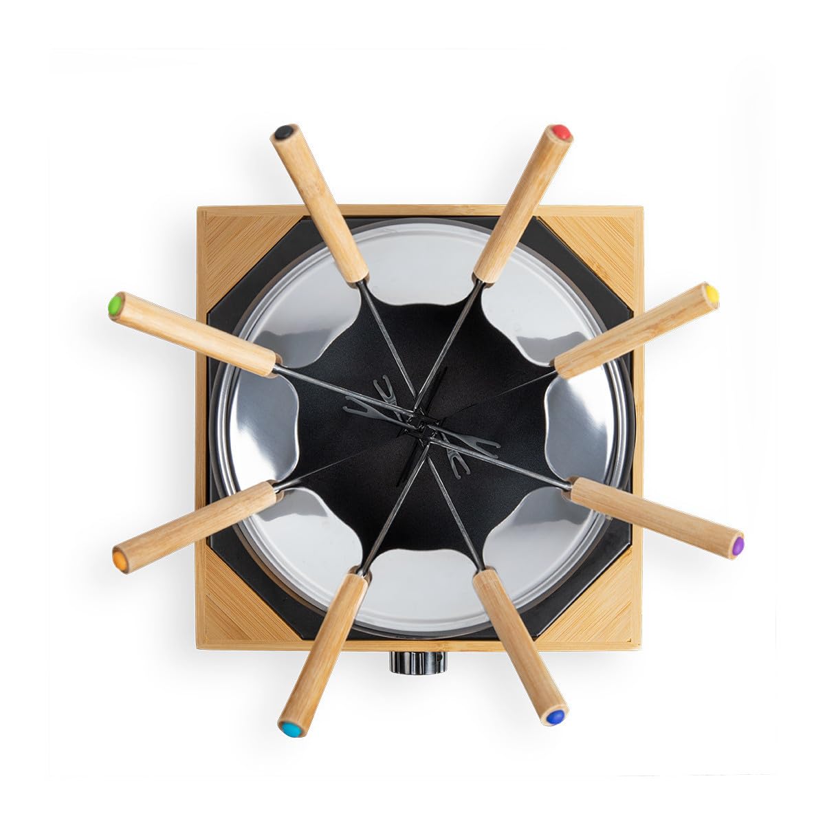 Fonduta Elettrica Livoo DOC287 - 2 Litri Per 8 Persone | Caquelon Antiaderente Con Supporto Bambù | 800W - Foto 6