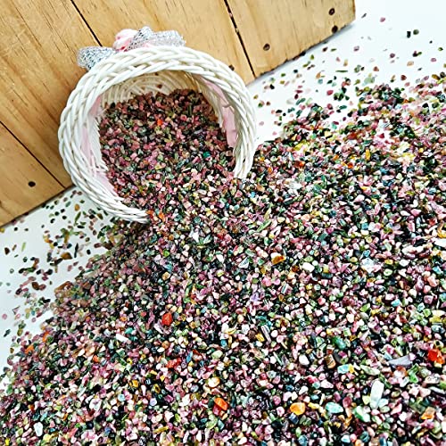 Image of Reiki Crystal Mixed Tourmaline Chips Stone for Vastu Natural Mixed Tourmaline Crystal Chips for Aquarium Home Decor Garden Table Decor Stones Pebble Reiki Gemstones 1 Kg