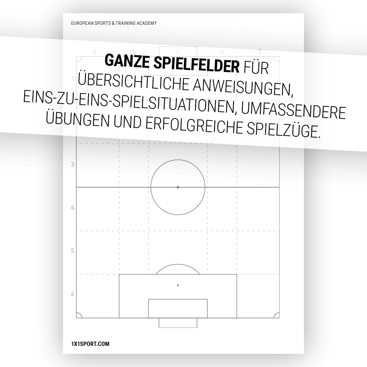 Plantillas de Juego Para Entrenadores de Fútbol, Planos del Campo, Tamaño Din A5