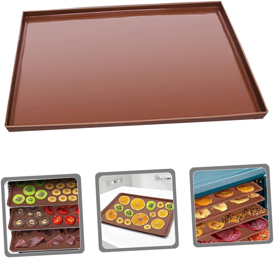 4pcs Food-grade Silicone Dehydrator Mats Non- High-temperature Resistant for Home Food Drying for Dehydrators and Ovens