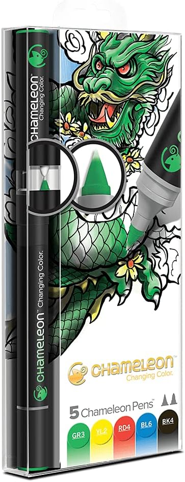 Chameleon, Primary Tones Set, Pens - Pack of 5