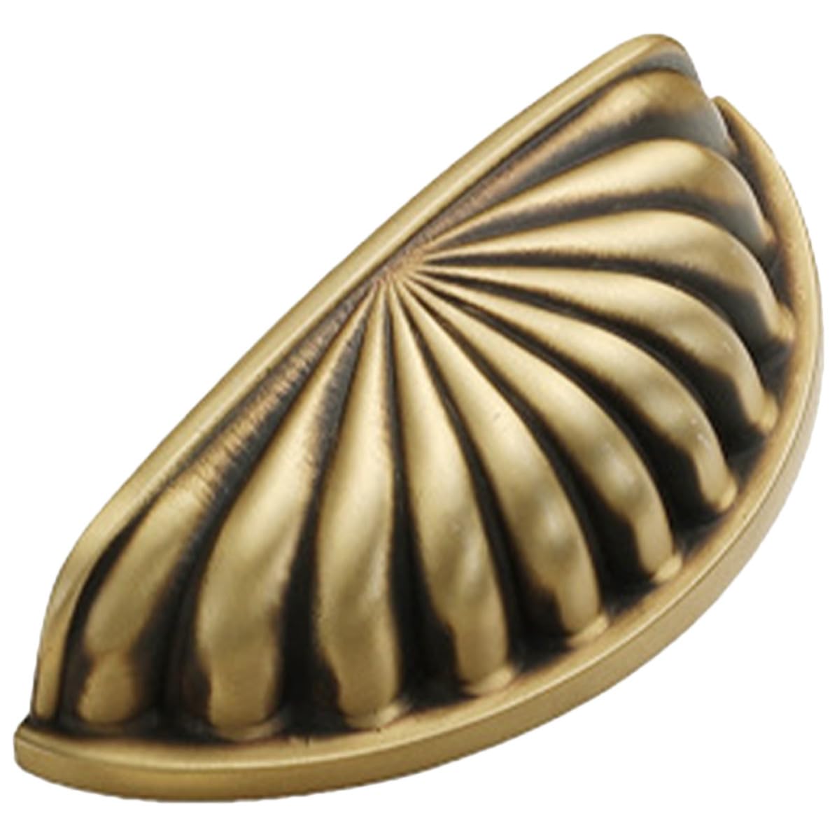 Tiradores de latón elegantes DECHOUS con diseño de concha plateada para muebles