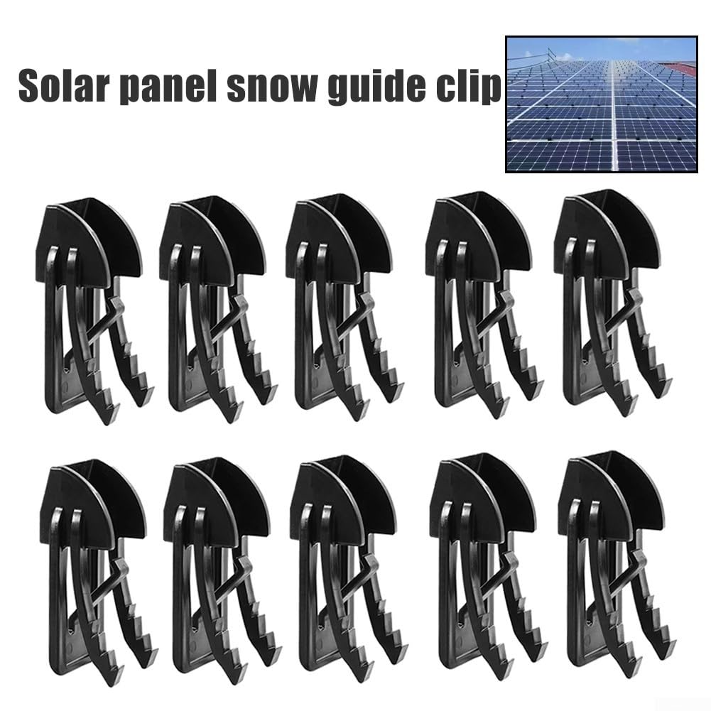 Clip guida neve pannello solare, clip per rimozione neve pannello solare, clip di pulizia modulo fotovoltaico, taglio neve clip per pannelli fotovoltaici (10 pezzi)
