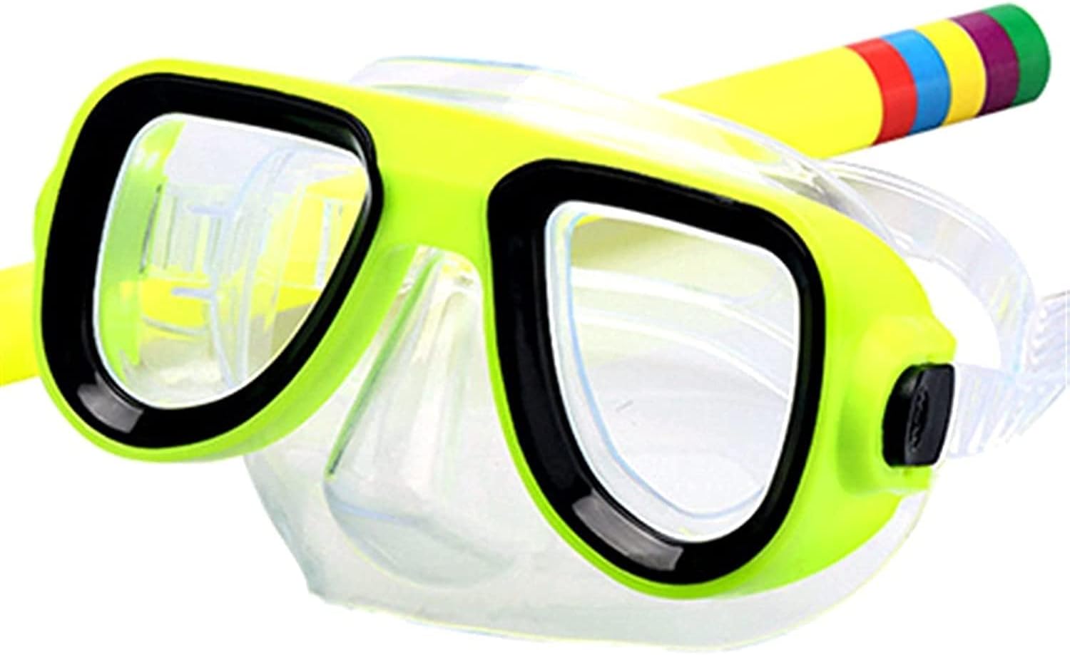 GeRRiT Snorkel Mask Adult Kid Snorkeling Mask,Swimming Scuba Total Dry Snorkel Diving Mask with Glass Lens PVC Diving Glasses,Professional Snorkelling Gear