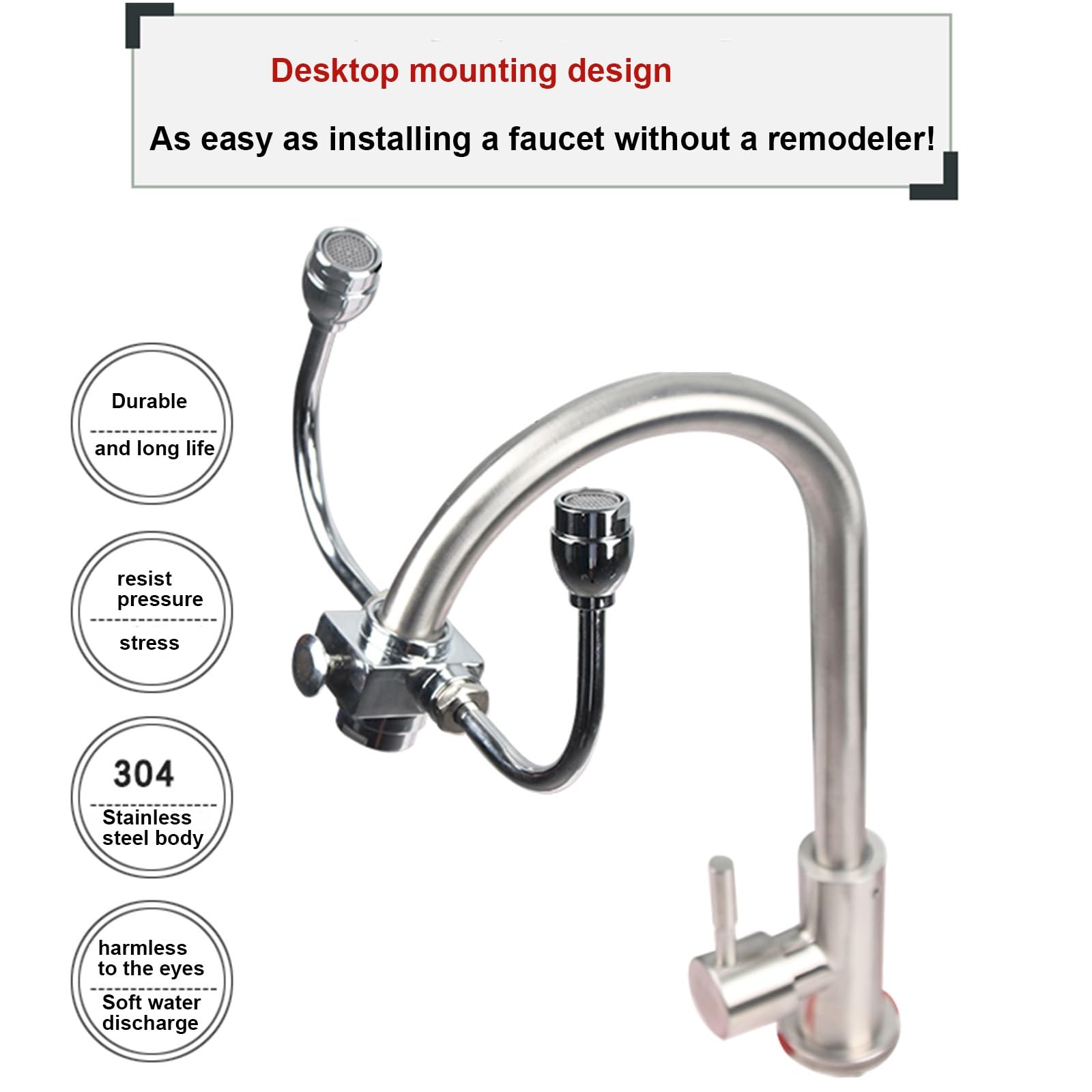 Lavaojos de Empuje y tracción de Doble propósito con Grifo de Acero Inoxidable 304, Ducha de Seguridad fácil de Instalar, lavaojos para Plantas químicas, Laboratorios, Lugares de,