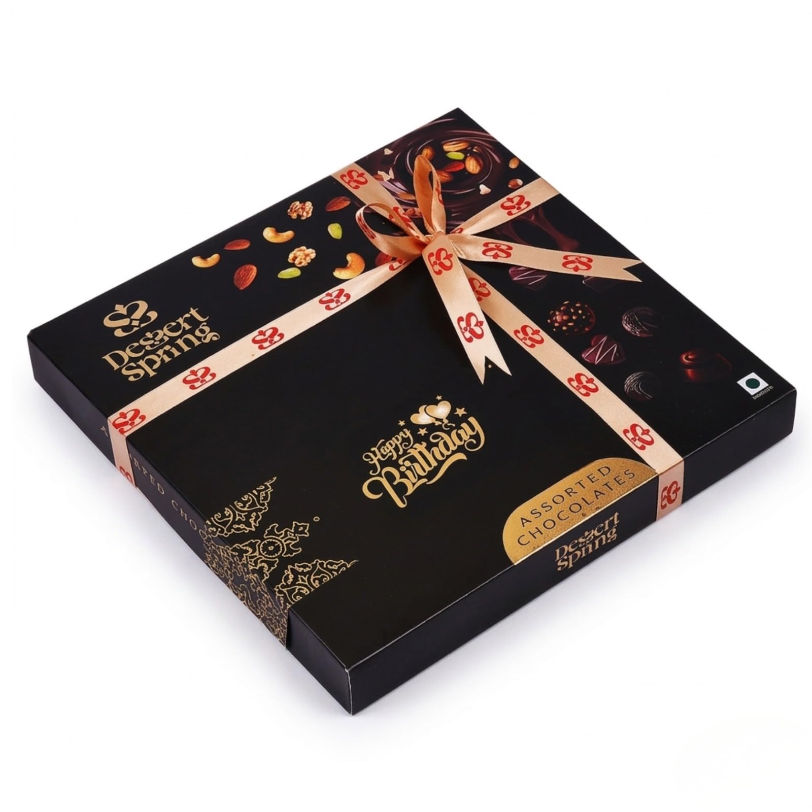 Dessert Spring Happy Birthday Chocolate Gift Box,185g Assorted Premium Pralines, Luxury 16pc Milk and Dark Chocolate Hamper, Ideal Birthday Gift for Kids, Adults, Family, Friends & Corporate Gifting-image-32