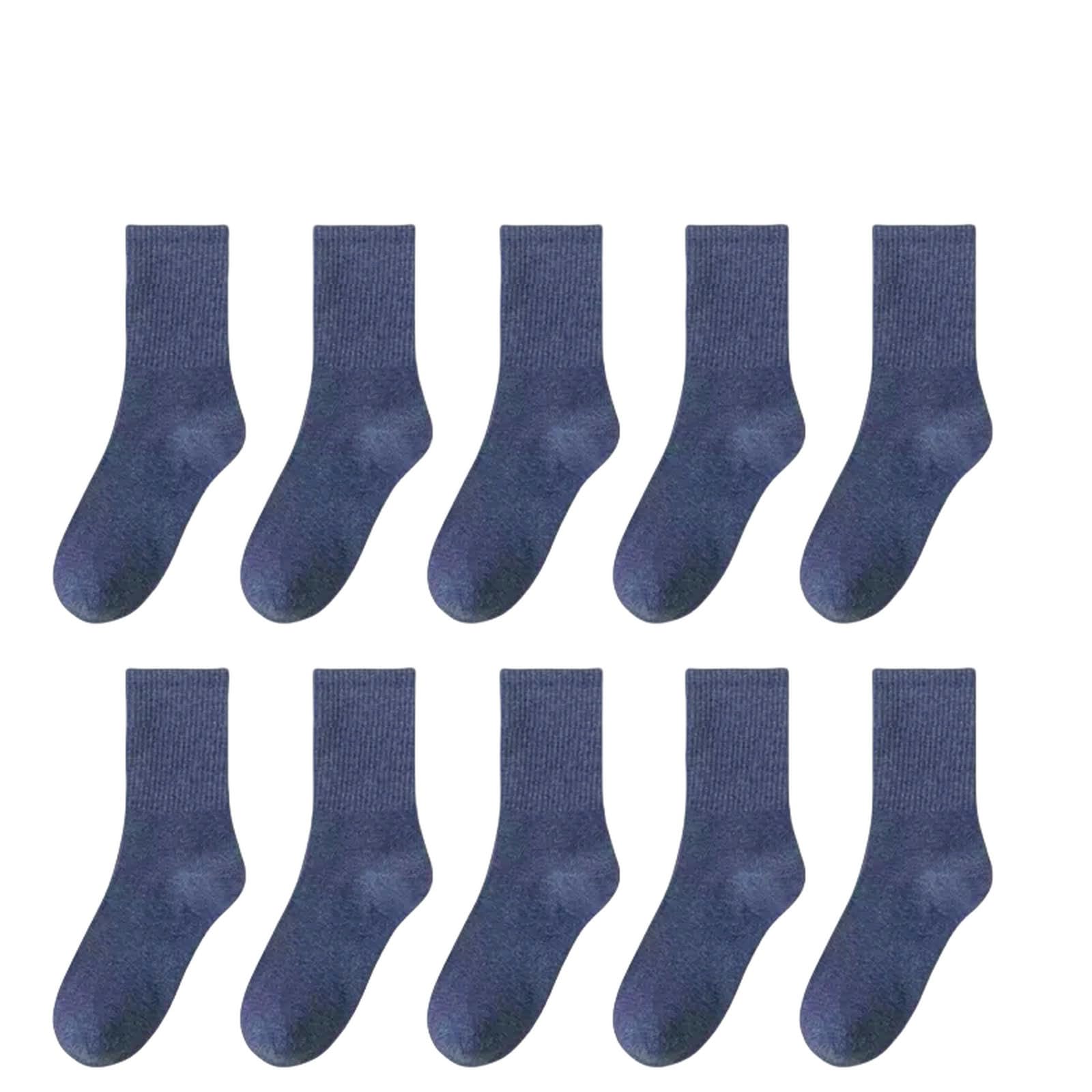 Calzini Calzini Di Cotone Uomo Abito Da Lavoro Calzini Lunghi Calzini Bianchi Neri Primavera Estate Per Maschio Comodo-10 Coppie Grigie-ue 37-44 (us 4-9)