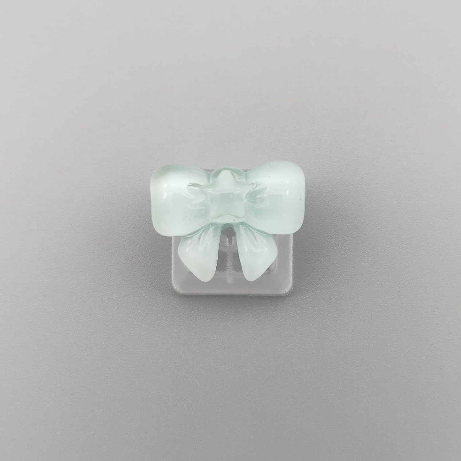 Personalized Cute Bowknot Transparent Keycap Handmade OEM Profile Base DIY Custom ESC Backlit Key Cap for Mechanical Keyboard Cherry MX Switch (Blue)