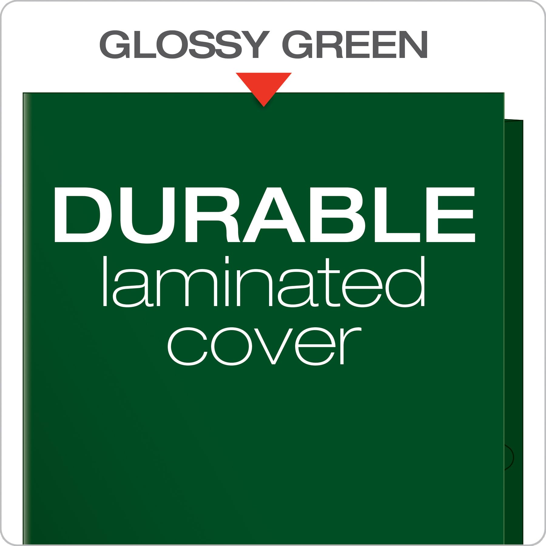 Oxford Carpetas laminadas de doble bolsillo, tamaño carta, verde, capacidad para 100 hojas, caja de 25 (51717)