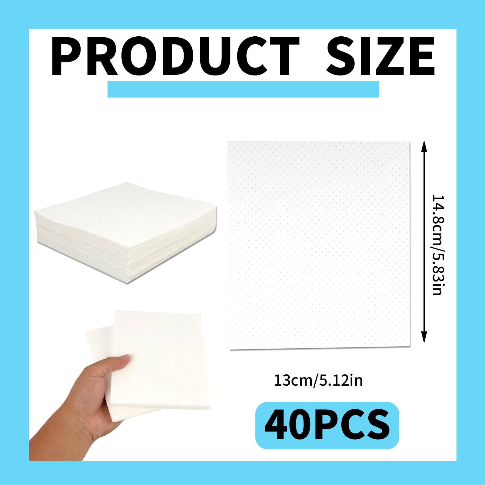 Image secondaire de Lot de 40 coussins absorbants jetables pour toilettes portables, bassins de lit et urinoirs, solidification rapide du gel jusqu'à 80 ml